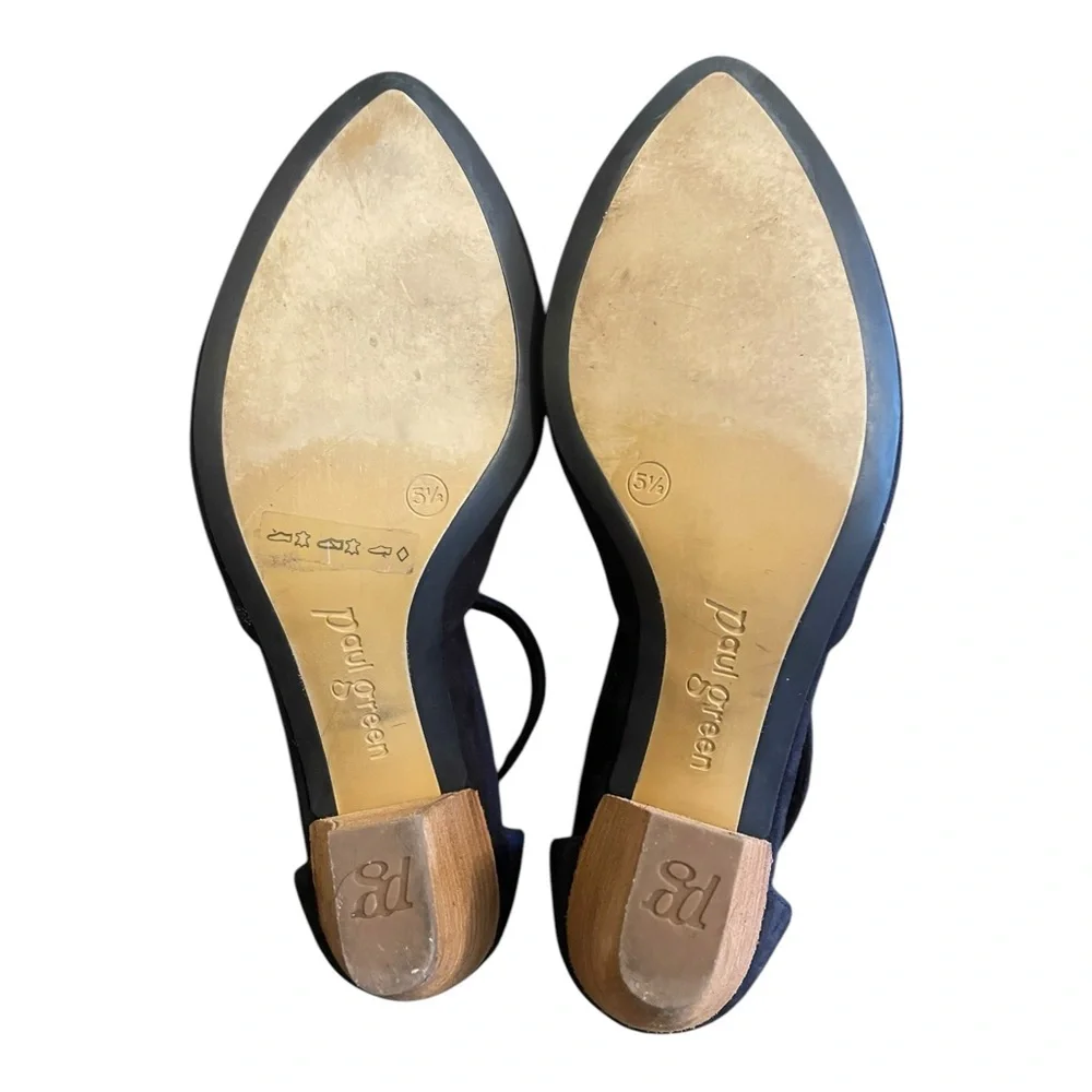Paul Green Suede Midnight Blue d’Orsay Pumps, Size 5.5
